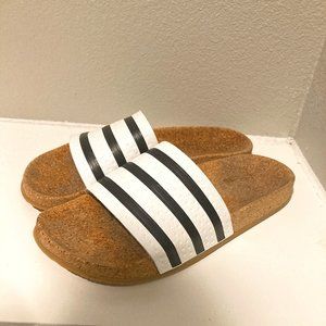 Adidas Women's Size 9 Cork/White Slide Sandal